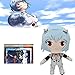 TythGHp Peluche Evangelion Rei Ayanami de 22 cm / 8,6", Juguetes de Peluche de Anime Evangelion, Juego de póster de EVA Rei de Felpa Evangelion para Fans de EVA Anime (1*Evangelion&3 Posters)