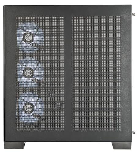 Image of Circle Defender ZX7 Mid-Tower Gaming Cabinet - Black | Supports ATX, M-ATX, ITX | Reverse Motherboard Compatible | 3X Front, 3X Bottom, 1X Rear 120MM ARGB Fans with Infinity Mirror