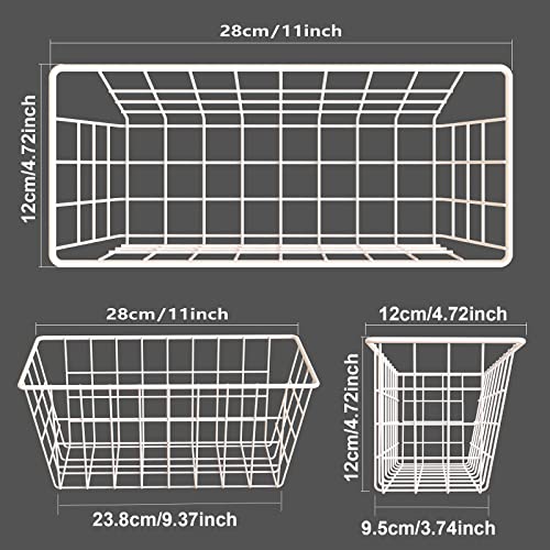 Adhesive-Basket-Wall-Wire-Basket-Over-Cabinet-Door-Organizer-4-Pack-White-Wire-Construction-Wall-Hanging