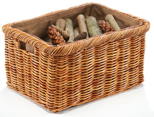 Kobolo Holztrage Holzkorb für Kaminholz - Rattan Lacak mit...