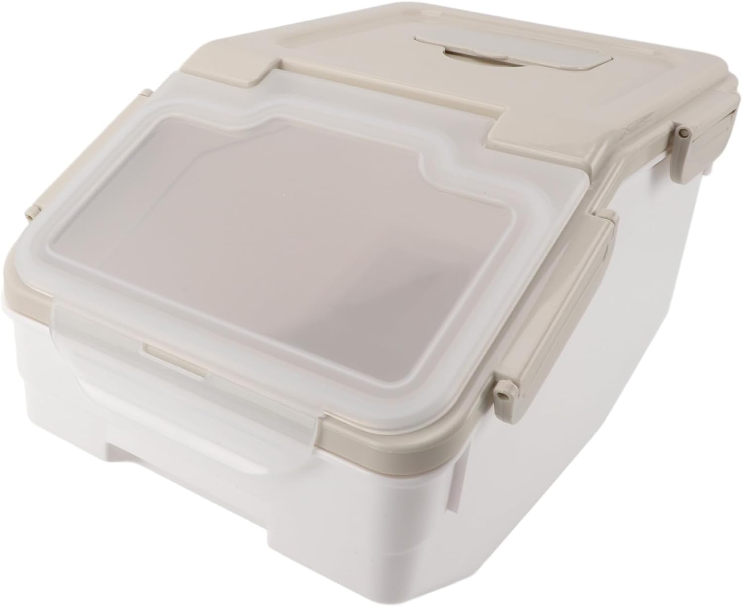Eujgoov Rice Storage Container, Rice Storage Bin Thickened PP Container with Measuring Cup for Home Restaurant (10kg / 22lb)