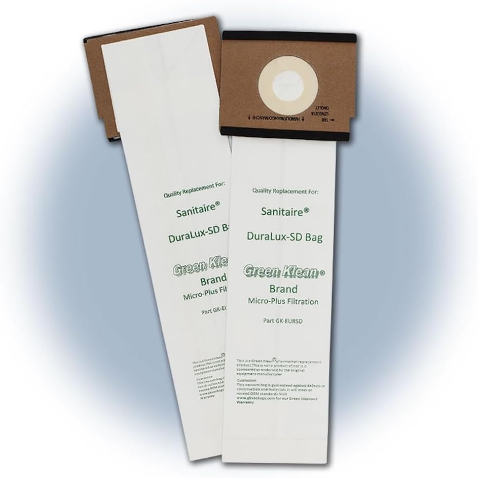 TTS Products | Green Klean Replacement Vacuum Bags for Electrolux Upright EP9110 & EP9110A | OEM #SD | 10/10 Packs (100 Bags Total)