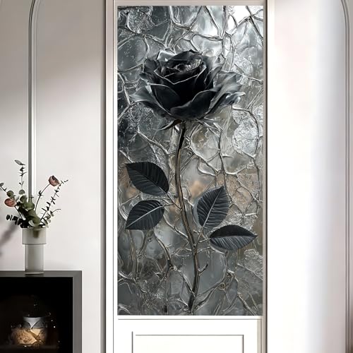 Vinilo Decorativo para Ventana Black Rose 17.51x39.37 pulgadas miniatura 2