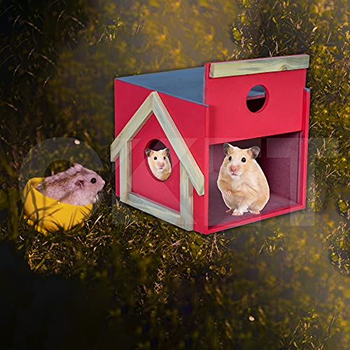 Cket-Wood-Pet-House-for-Small-Pets-for-Hamster-Tortoise-Rats-Chinchilla-Hedgehog-Gerbil-SugarGlider-Birds-and-Other-Small-Pets-Hideout-House-for-Pet