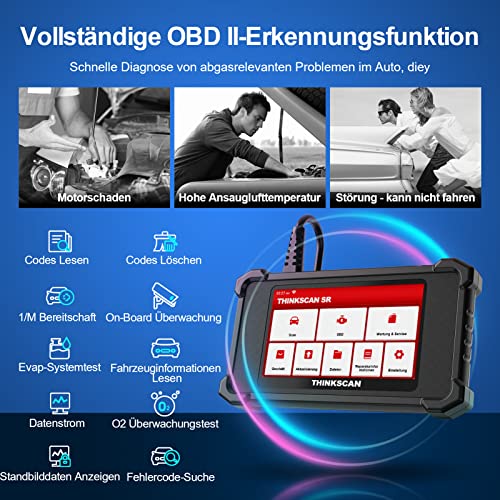 Foto von thinkcar OBD2 Diagnosegerät, SR2 OBD2 Diagnosegerät Auto Mit 2 Systemdiagnosen(ABS+SRS) & 2 Servicefunktionen (Öl+ EPB), KFZ Auslesegerät Mit Bluetooth kostenloses Aktualisierungen