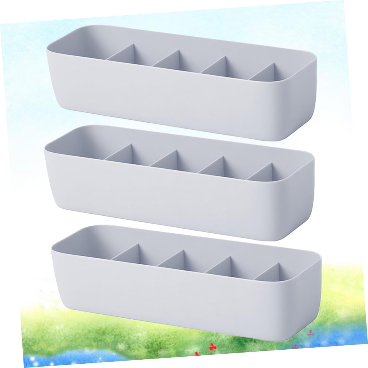 Organizzatore Cassetto 3 Pezzi, Scatole Porta Intimo e Calzini in Plastica