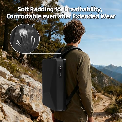 Image of DAIERTEK Starlink Mini Backpack Waterproof Starlink Mini Bag with TSA Combination Lock and Charging Port, Smaller Size, Grey