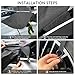 XHRING Car Windshield Cover for Ice and Snow Compatible with Civic Accord Camry Corolla Altima Sentra Elantra K5 Soul Sedans, Auto Front Window Winter Anti-Snow Frost Cover with Side Mirror Covers