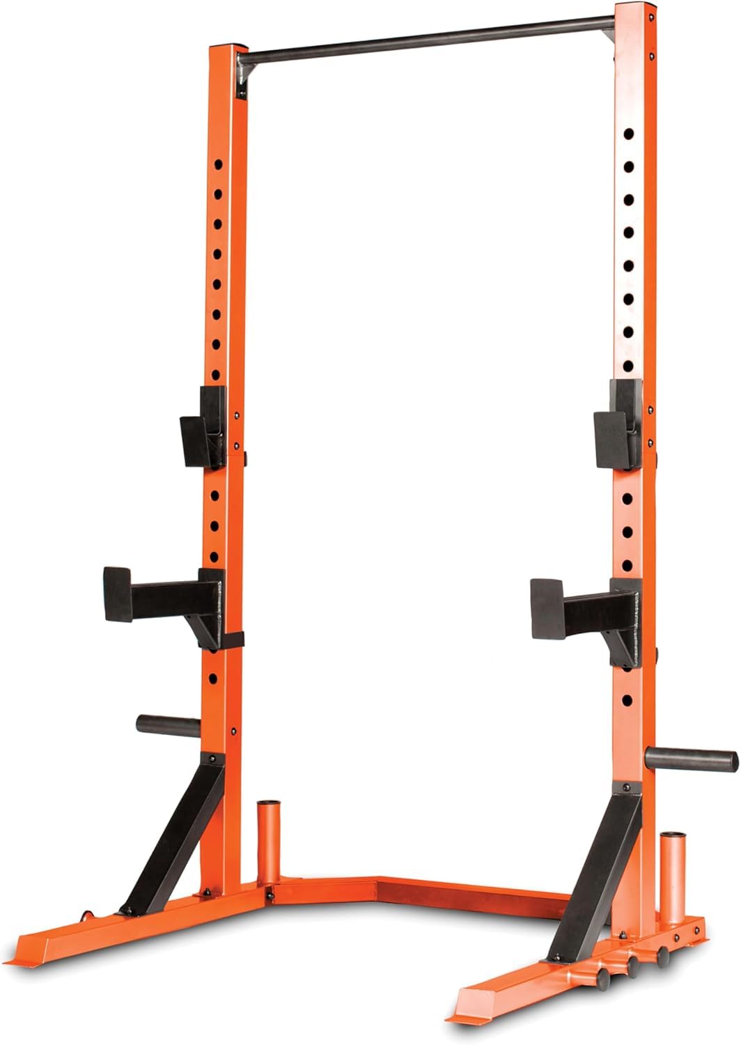 PR-1000 Deluxe Power Rack | 12-Gauge Steel Frame | Squat / Pull-Up / Bench Station | Home & Commercial Gym 3x3 Pipe (Orange)