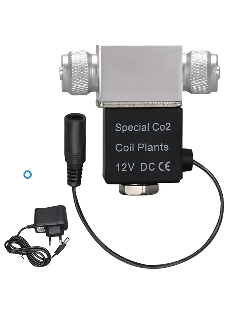 B&K CO2 System Regulator Electric Low Temperature DC 12V Output Solenoid Valve for Aquarium Fish Tank Water Plant (Single Head)