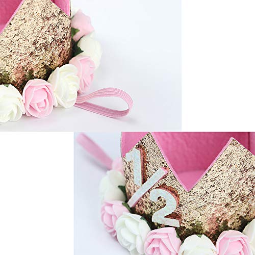 Welrog Baby 1St Birthday Hat - Gold Crown One Year Old Birthday Party Hat For Boys Girls (1St Golden Crown) #TOP4