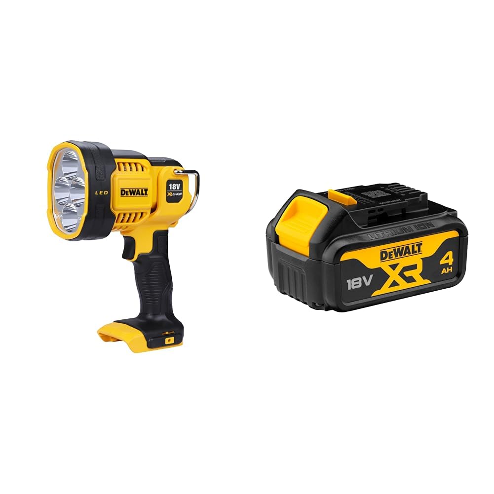 Batería carril XR 18V Li-Ion 4 con faro LED de alta potencia