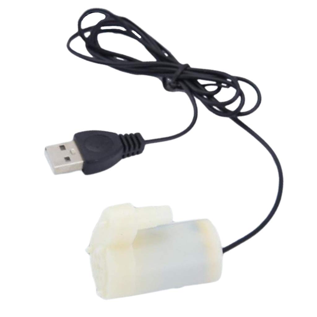 Skkwjege White Usb Micro Submersible Pump 3/5/6V Vertical For Hydroponics Fountains Ponds