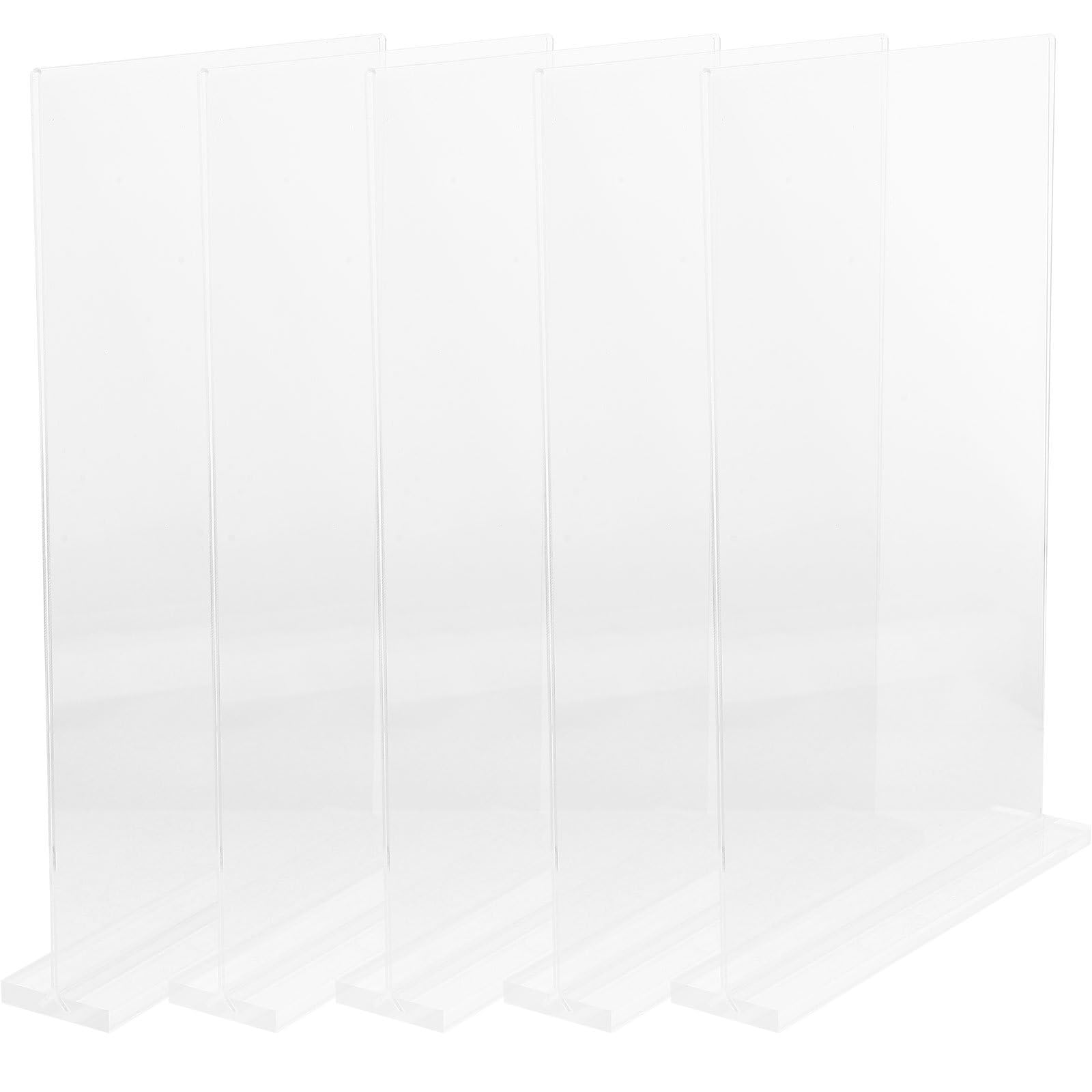 CALLARON 5 Stück A4 Acryl Menüständer Doppelseitig mit Stabiler Basis