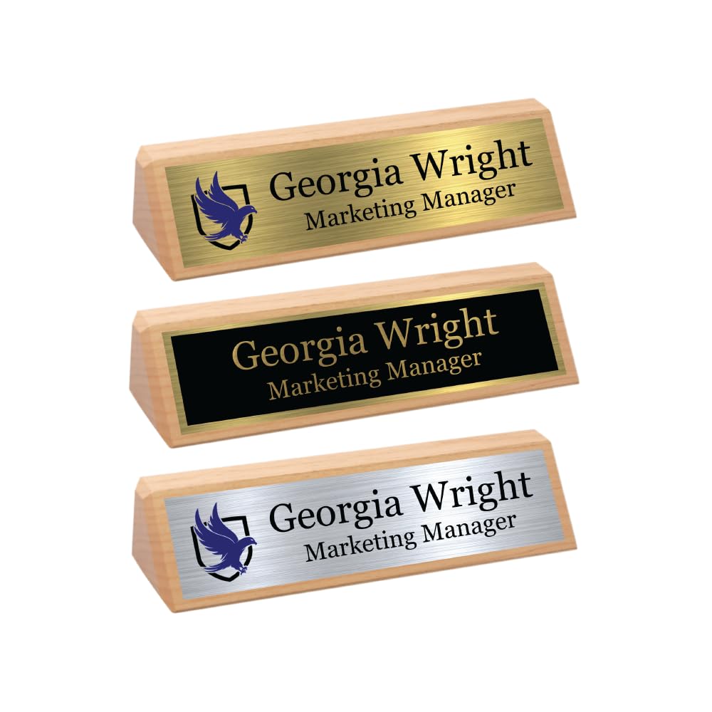 GEM AWARDS Oak Name Plate