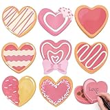 9 Packs Valentine's Day Sticky Notes Sweet Heart Dessert Chocolate Cookie Self-Adhesive Writing Notepads Memo Pads Office School Stationery Supplies Party Favors Classroom Exchange Gifts, 270 Sheets