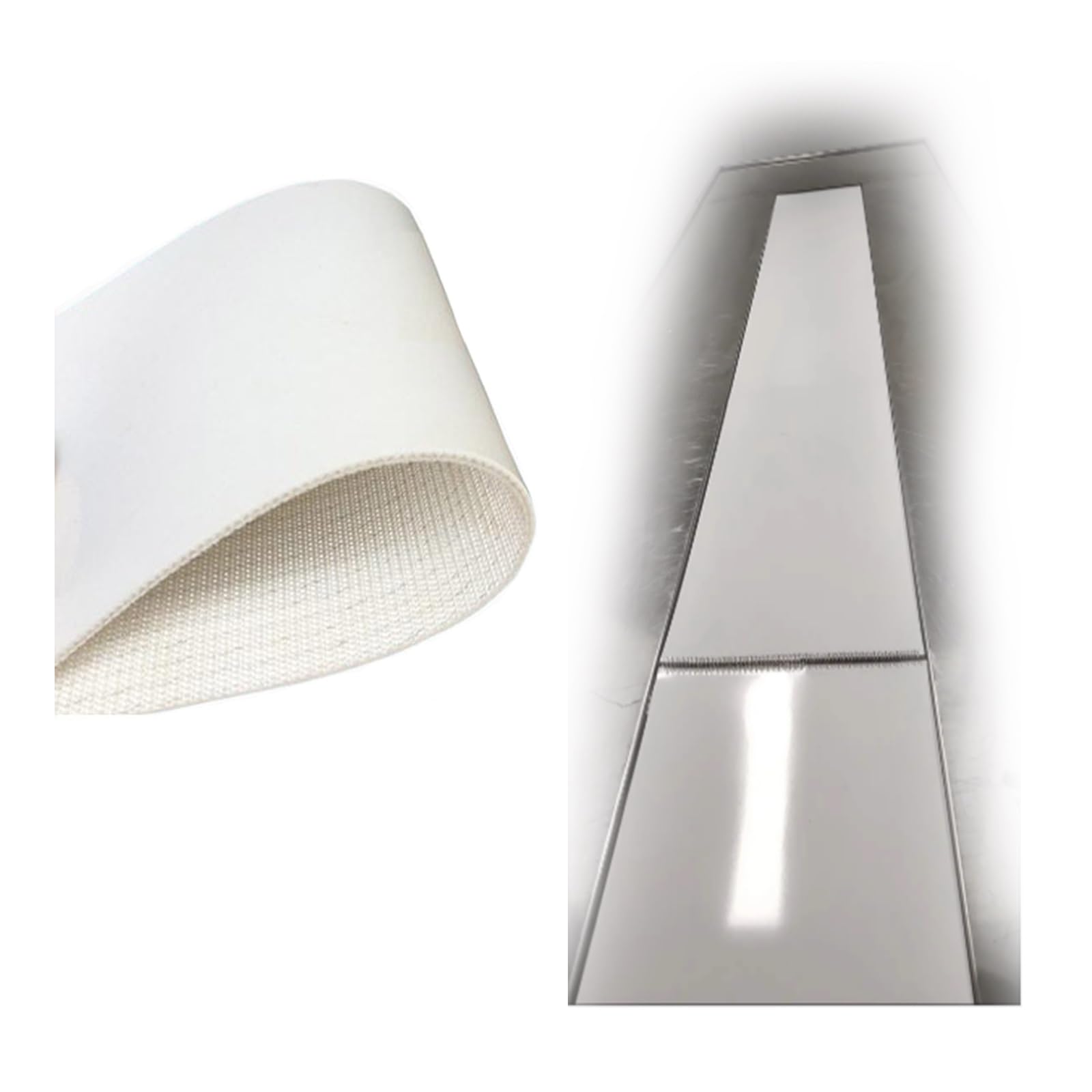 Nastro trasportatore a tamburo inclinato a nastro trasportatore industriale in PVC per produzione commerciale Ideale per fabbriche e trasporti 24" larghezza (61 cm) Materiale resistente.