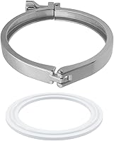 Vista 5 de Beduan Abrazadera Tri Clamp Sanitaria de 2" de Acero Inoxidable 304 de Un Solo Pasador Resistente con Tuerca de Mariposa para Férula TC 2