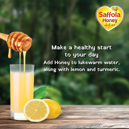 Image of Saffola Honey Active, 700g (350g x 2), Made with Sundarban Forest Honey, 100% Pure Honey, No sugar adulteration, Natural Immunity booster