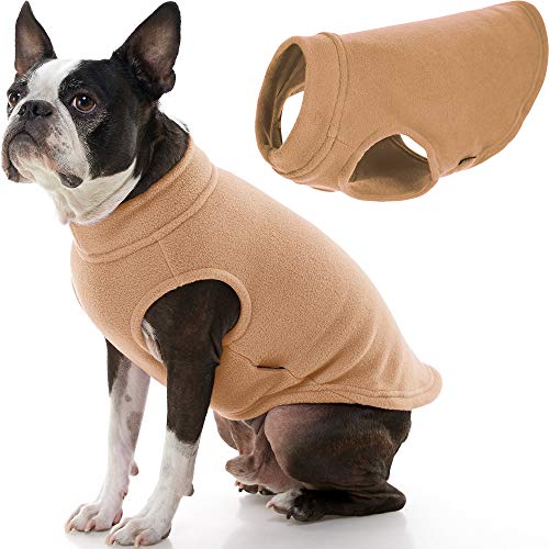 Photo 1 of Gooby Stretch Fleece Vest Dog Sweater - Warm Pullover Fleece Dog Jacket - Winter Dog Clothes for Small Dogs Boy - Dog Sweaters for Small Dogs
