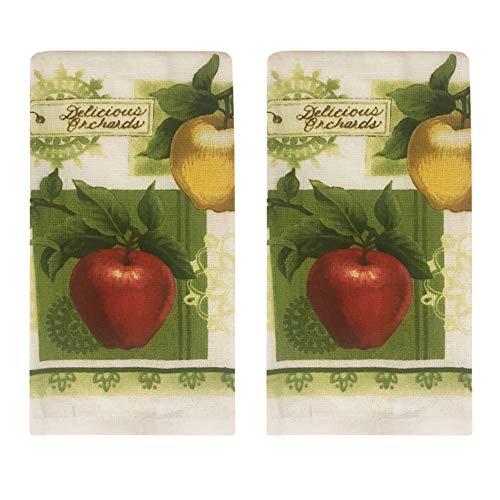 Lobyn Value Packs Apple Orchards Kitchen Towel 5 Piece Linen Set 2 Towels 2 Pot Holders 1 Oven Mitt #TOP1