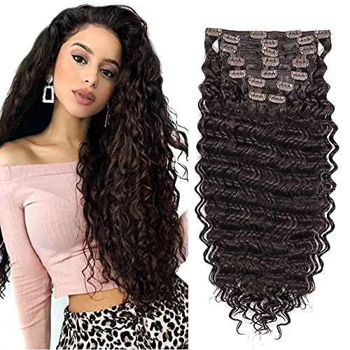 Clip in hair extensions synthetic hair clip in 140g 7pcs/lot japa…