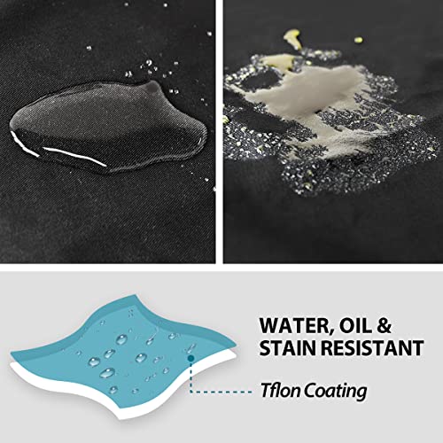 Rotanet Extra Large Aprons For Men Adjustable Bib Aprons With Pocket Cooking Kitchen Bbq Grilling Big Apron For Women Chef Water & Oil Resistant Black #TOP1