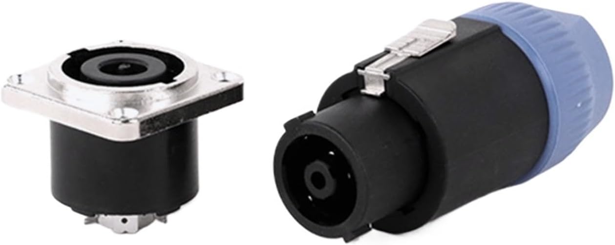 2 Sets of 8pin Speakon connectors Male Plug + Female Socket Twistlock Audio Jack Cable Adapter(4xF1004)