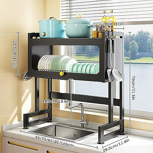Égouttoir à vaisselle au-dessus de l'évier en acier carbone durable - 7