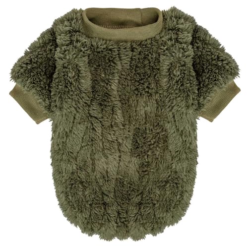 Image of FabriCastle Dog Sweater, 3-Pack Dog Clothes & Coat, Pet Jacket for Small Dogs Boy or Girl, Soft and Warm Cat Sweaters Doggy Apparel Costumes Christmas (Dark Teal,Army Green,Dark Grey, X-Large)
