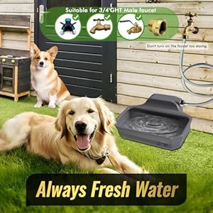 135OZ-Automatic-Water-Dispenser-for-Large-Dogs-Patented-Fit-34in-GHT-Male-Faucet-Outdoor-Animal-Water-Bowl-Include-Water-Valve-5ft-Water-Hose-Copper-Connector-Extra-Large-Drinking-Area - Cucciolini Doodles   135OZ-Automatic-Water-Dispenser-for-Large-Dogs-Patented-Fit-34in-GHT-Male-Faucet-Outdoor-Animal-Water-Bowl-Include-Water-Valve-5ft-Water-Hose-Copper-Connector-Extra-Large-Drinking-Area