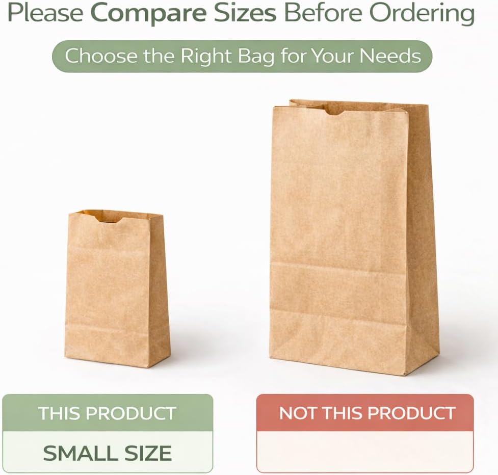 Perfect Stix - Brown Bag 2-100 count, 2lb Brown Paper Bags - Brown Bags - 100 count (Pack of 1)