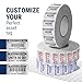 McAuley Labels Custom Asset Tags for Equipment - Numbered, Permanent - Heavy Duty Metalized Polyester, Stronger Adhesive - Barcode Label - 2x1