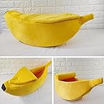 Petgrow · Cute Banana Cat Bed House Large Size, Christmas Pet Bed Soft Warm Cat Cuddle Bed, Lovely Pet Supplies for Cats Kittens Rabbit Small Dogs Bed,Yellow - Image 4