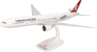 Herpa Snap-Fit Model Airplane Boeing 777-300ER Turkish Airlines TC-LJK Izmir, Airplane, Miniature in Scale 1:200, Collector's Item, Model with Stand, Plastic