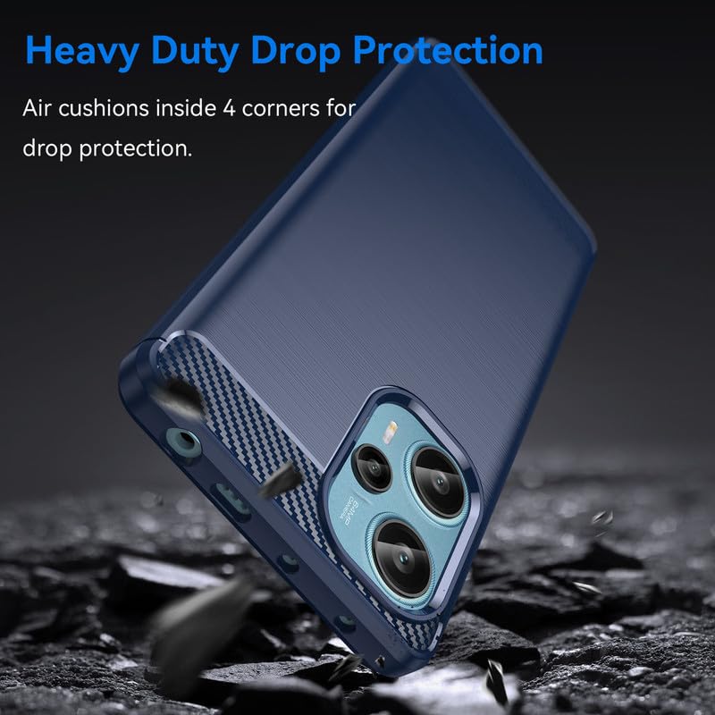 Image of Basic Case for Poco F5 (Carbon Fibre Blue)