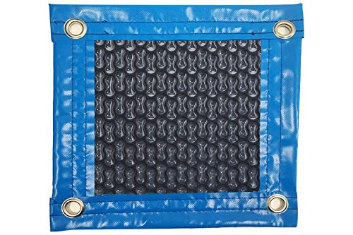 Manta TÉRMICA (5x3.5m) DE 500 MICRAS New Energy con Refuerzo EN Todo EL Contorno + Cubierta DE PROTECCIÓN para COBERTOR Solar + ENROLLADOR TELESCÓPICO.