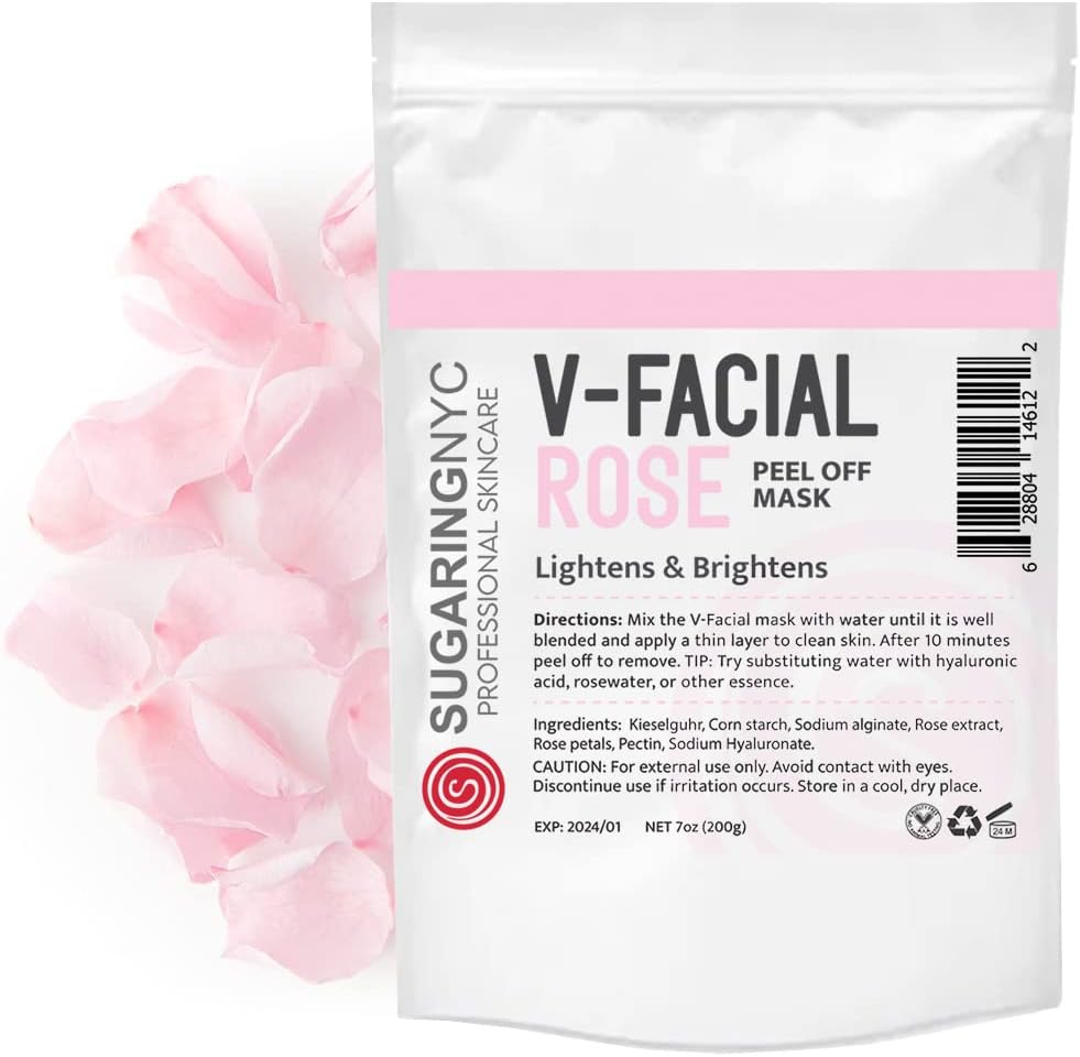 Bulgarian Rose Jelly Mask Vajacial Mask Rose with Rose Micro Elements V-Facial by Sugaring NYC 7oz 200g