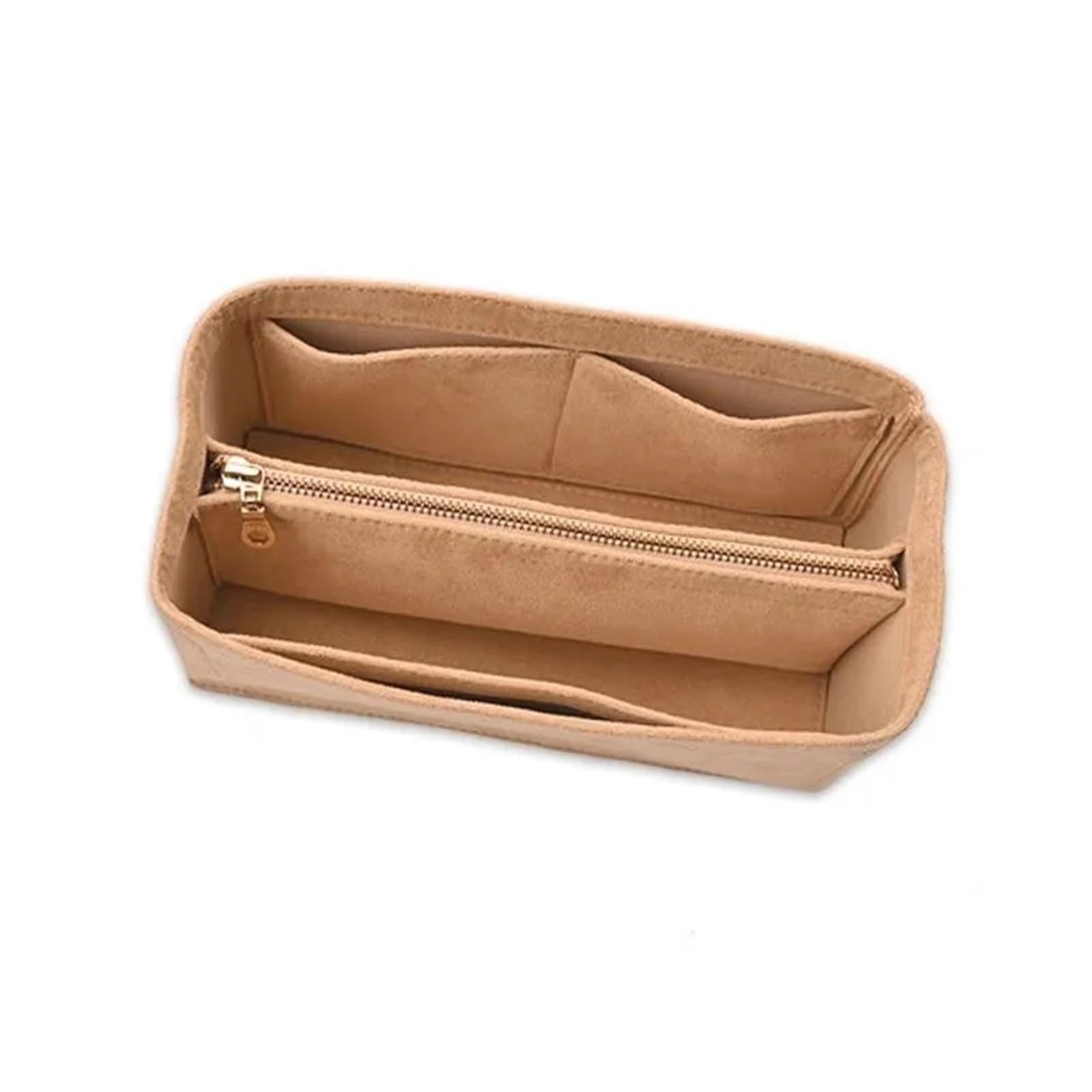 Organizador de bolso de fieltro Inserto organizador de bolsas for 25 30 35 bolsos Material terciopelo soporte cosmético almacenamiento interior(25 grey simple,5 pieces)
