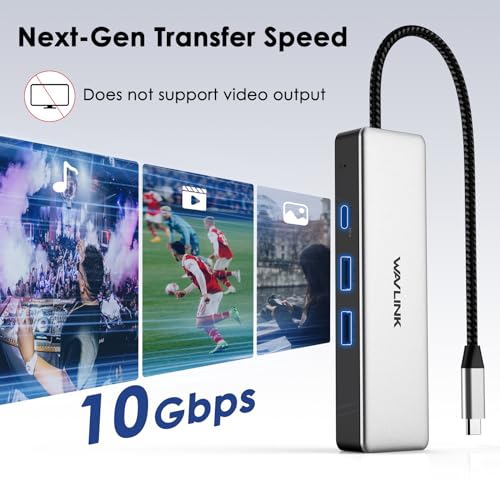 Adattatore da USB a Ethernet USB Hub, adattatore di rete LAN Gigabit da USB 3.0 a RJ45 2500Mbps Compatibile con MacBook, Surface Pro, PC con Windows7/8/10, XP, Max OSX 10.8 e più recente - Hub USB - Immagine 2