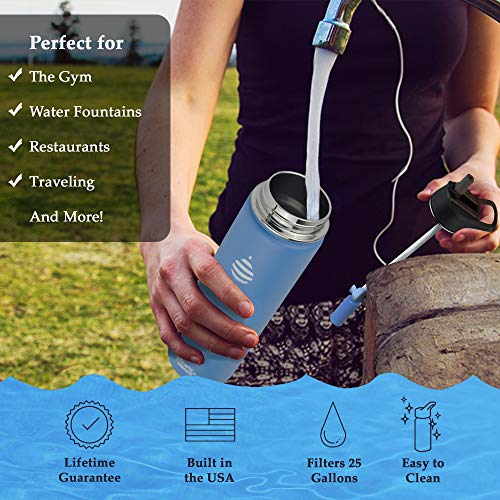 Insulated Stainless Steel Water Bottles (Black)