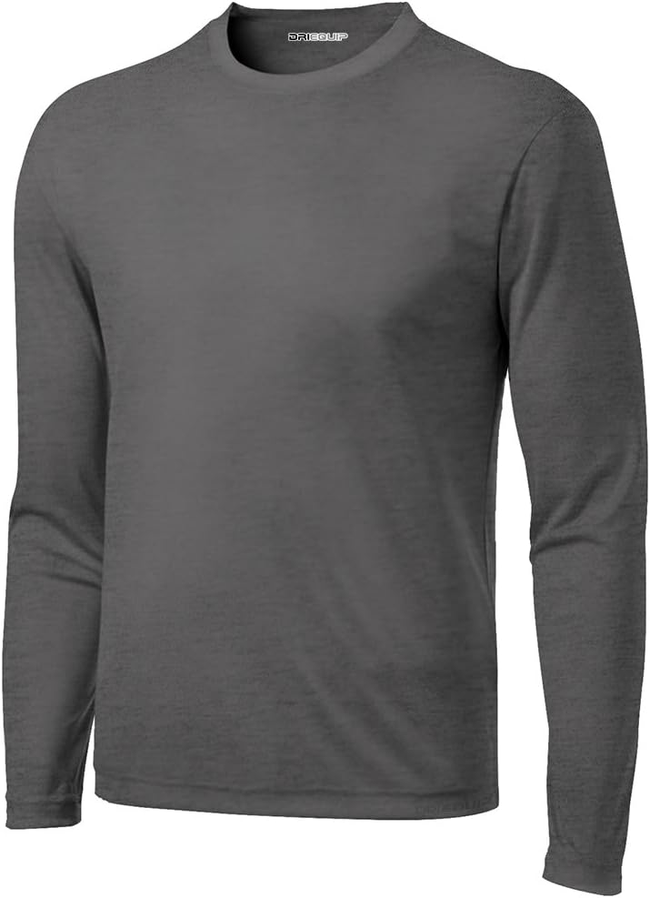 DRIEQUIP Moisture Wicking Cotton Soft Touch Long Sleeve Tee Sizes XS-4XL