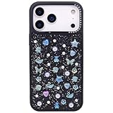 Adornos encantadores: con hermosos detalles de perlas y diseños intrincados, incluyendo cisnes, corazones, mariposas y flores, esta funda añade un toque de feminidad y gracia a tu dispositivo.