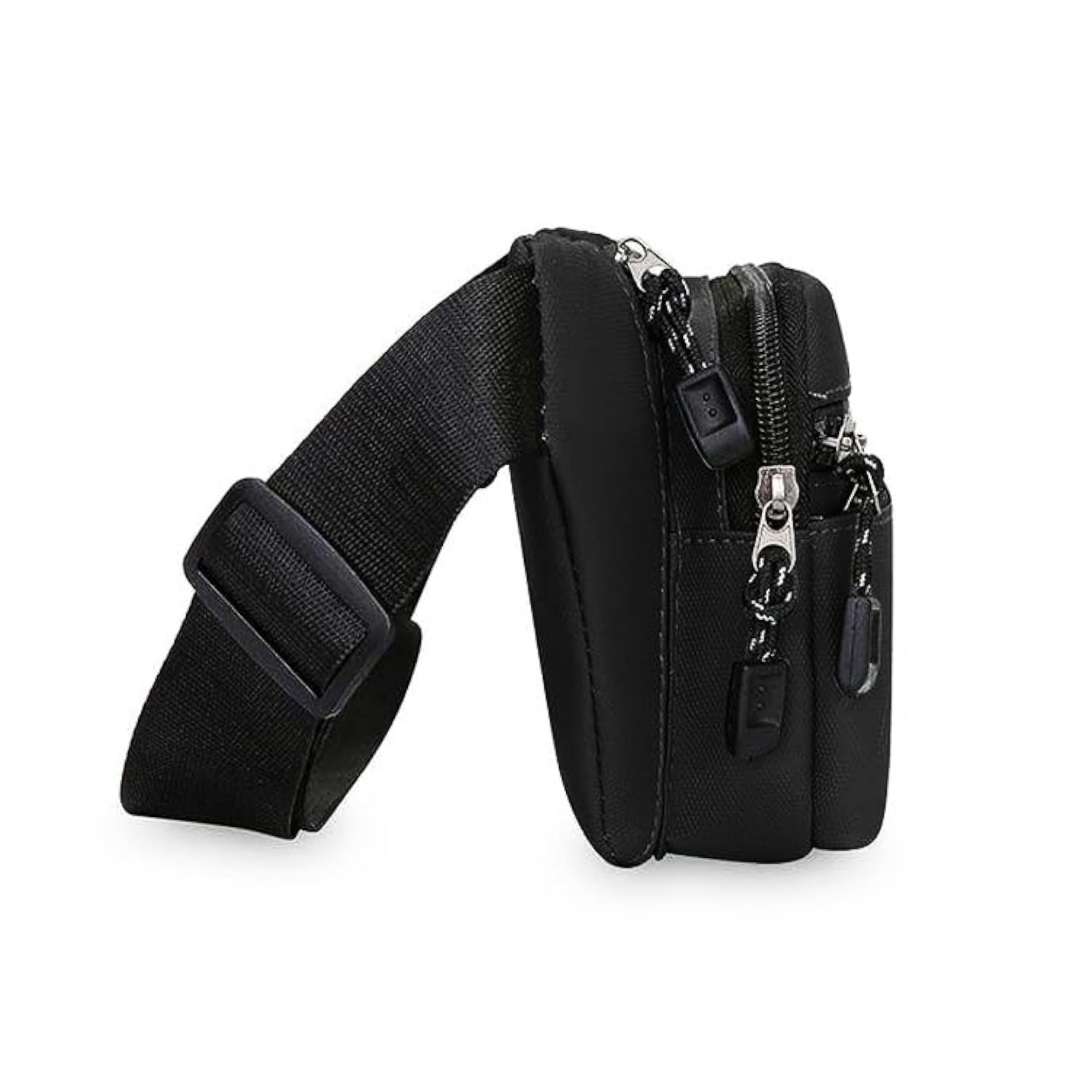 Men's PU Leather Crossbody Sling Bag, Large Capacity