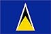 St. Lucia Flag Polyester 3 ft. x 5 ft.