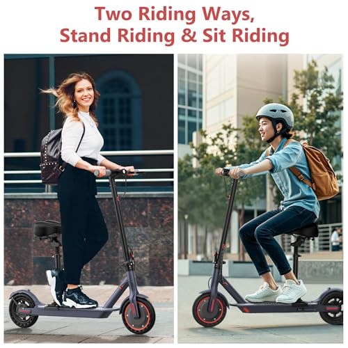 MAXSHOT Electric Scooter for Adults, 350W Motor Up to 19 MPH, 21 Miles Long Range, 8.5" Honeycomb Solid Tires, Lightweight Foldable E Scooter with Dual Lock Folding, LED Display & APP Smart Control