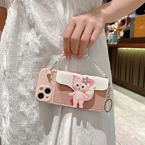 リーナベル iPhone 8 用 ケース iPhone 7 用 ケース iPhone se3 用 ケース リーナベル パールチェーン付き 財布付き 首掛け/肩掛け/斜め掛け クロスボディケース スマホケース iPhone 8 用 ケース iPhone se2 用 ケース