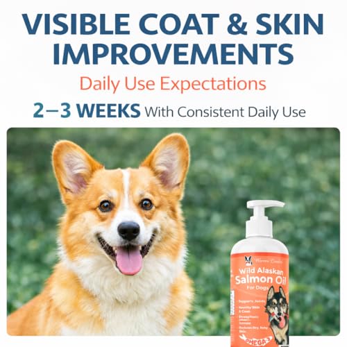 Warren London Wild Alaskan Salmon Oil for Dogs – Omega-3 Fish Oil Food Topper Pump with EPA & DHA for Skin & Coat, Shedding, Joint & Immune Support – Made in USA, 8 oz — view 6