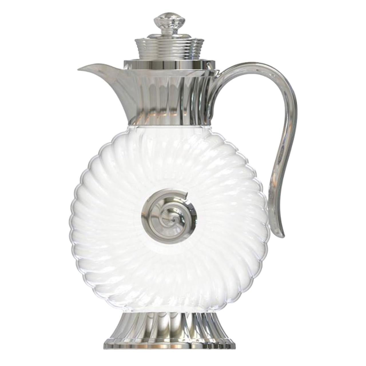 Jarra de Vidrio Diseño Transparente y Elegante para Agua Fría Estilo Árabe con Capacidad de 1.8l Adecuado para Ramadan y Brunch Familiar