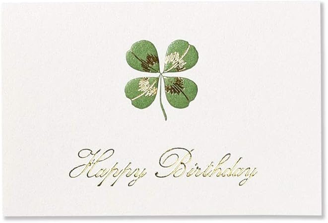 Amazon G C Press ミニカード 四葉のクローバー 75 X 105 Mm お手紙 シンプル 白地 誕生日 Birthday グリーティングカード 文房具 オフィス用品